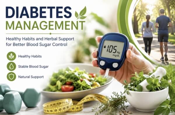 Diabetes-Management – Gesunde Gewohnheiten und pflanzliche Unterstützung für eine bessere Blutzuckerkontrolle